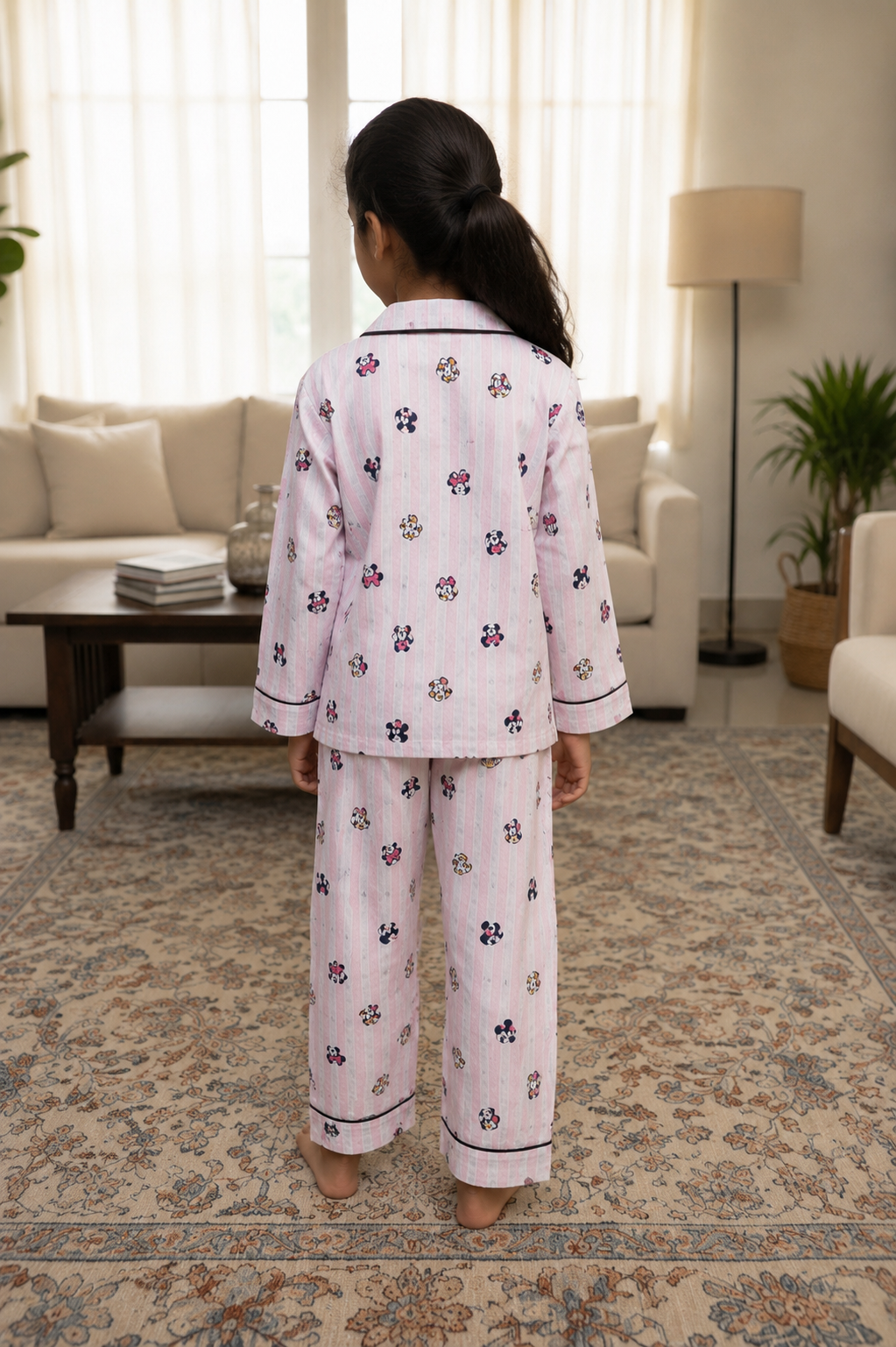 Plumingo Girls Night Suit – 100% Cotton Full Sleeves Night Suit, Soft Breathable Sleepwear, Disney Print