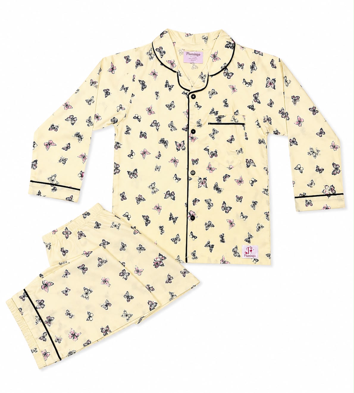 Plumingo Girls Night Suit – 100% Cotton Full Sleeves Night Suit, Soft Breathable Sleepwear, Disney Print