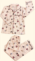 Plumingo Girls Night Suit – 100% Cotton Full Sleeves Night Suit, Soft Breathable Sleepwear, Disney Print